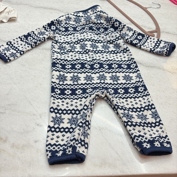 Cozy Blue and White Kids One Piece - Picture 4 of 4